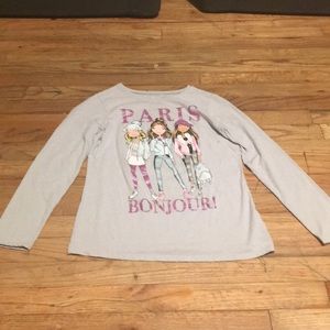 XL girls bonjour shirt